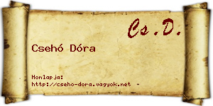 Csehó Dóra névjegykártya